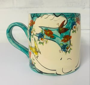 Image of Turquoise cylinder mug 