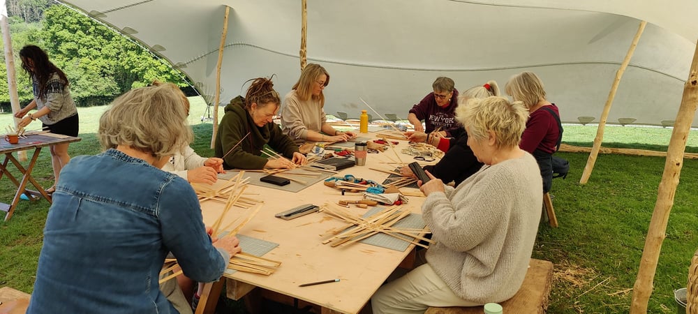 Image of One-day basketry course - Weave a wall basket, LLandenny, Usk, Monmouth SATURDAY 14TH JUNE 