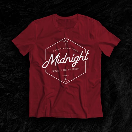 Image of "Midnight" Red T-shirt (UNISEX)