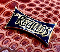 Gilt metal Ink Blue/Black Vitreous Enamel Lapel Badge.