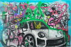 HEAD TRIP | 24X36 ACRYLIC & SPRAYPAINT ON CANVAS