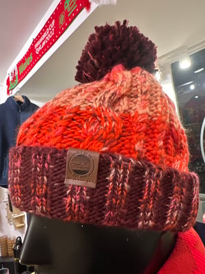 Image of SO58 Pom Pom Beanie in Cherry Sherbert 