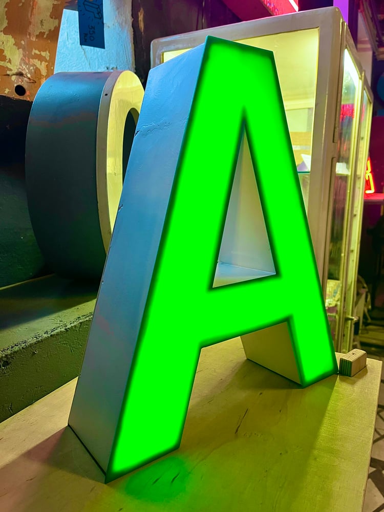 Image of 'A' Vintage Neon Sign