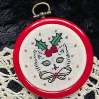 Haunted Holly Cat Embroidery