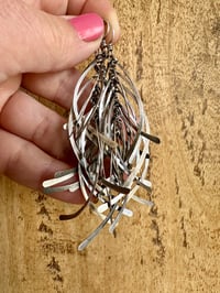 Image 4 of Many Fringes sterling silver earrings / n10