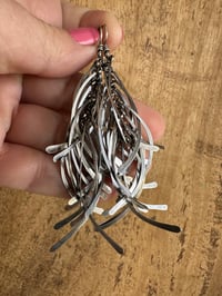 Image 9 of Many Fringes sterling silver earrings / n10