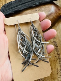 Image 10 of Many Fringes sterling silver earrings / n10