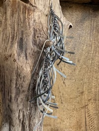 Image 14 of Many Fringes sterling silver earrings / n10