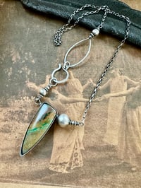 Image 1 of Asymmetrical Turquoise necklace / n139