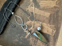 Image 14 of Asymmetrical Turquoise necklace / n139