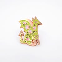 Image 1 of Flower Dragon Enamel Pin