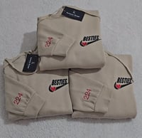 Image 1 of Besties hoodies with 224 OR INITIALS on the sleeves