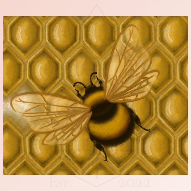 Image of Bee - Art Print 10x8 Framed