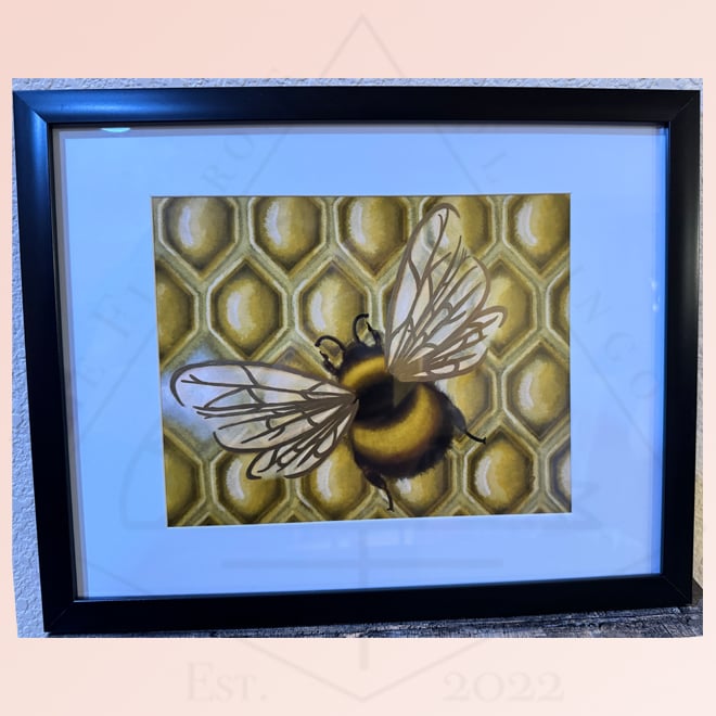 Image of Bee - Art Print 10x8 Framed