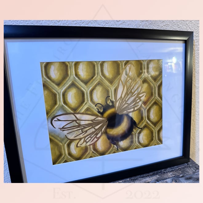 Image of Bee - Art Print 10x8 Framed