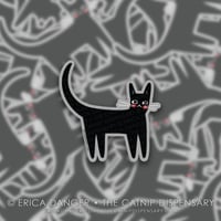 Sus Kitty Sticker - Black Kitty