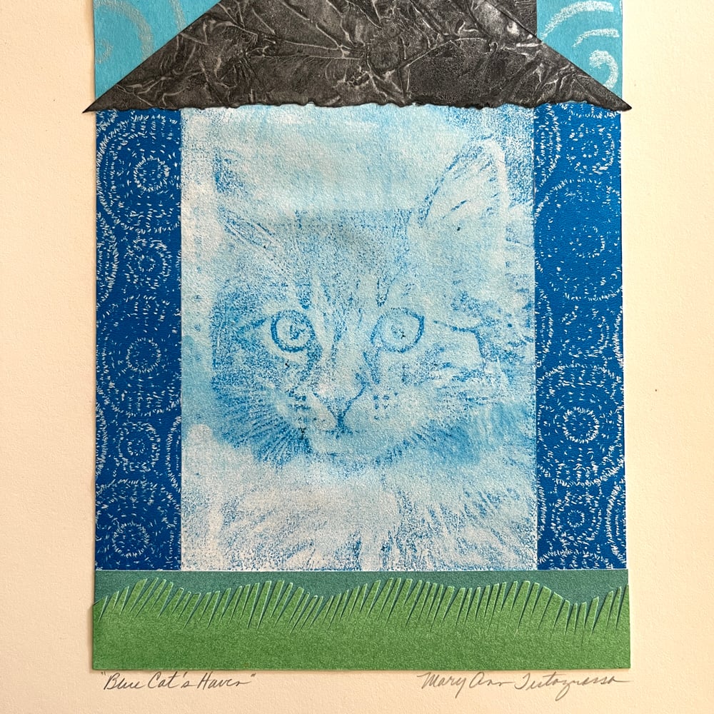 Image of COLLAGE SALE  Blue Cat's Haven  (Reg. $175. Now 25% OFF... $131.25)