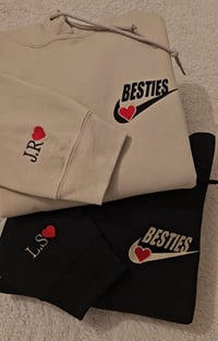 Image 3 of Besties hoodies with 224 OR INITIALS on the sleeves