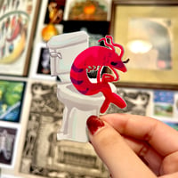 Image 1 of Bathroom Shrimp Transfer Sticker