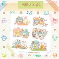 Miku x Animal Crossing Fan Art - Sticker Sheet