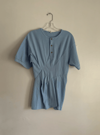 Image 1 of Diamond Henley Baby Blue