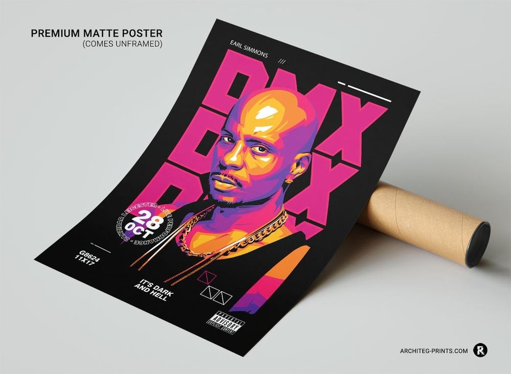 DMX - Rap Hip Hop Modern Music Poster No.2