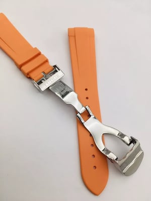 Image of Orange 22mm Rubber Silione Watch band for Tudor Black Bay GMT Beautiful