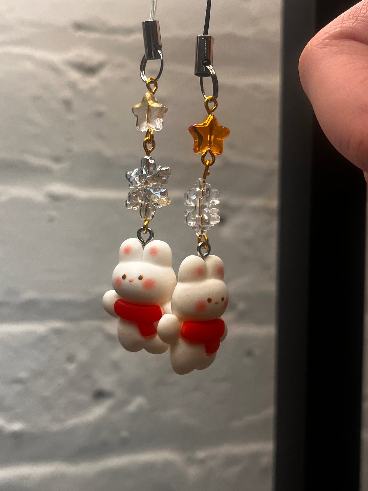 Image of Snowflake Bunny Phone Charms