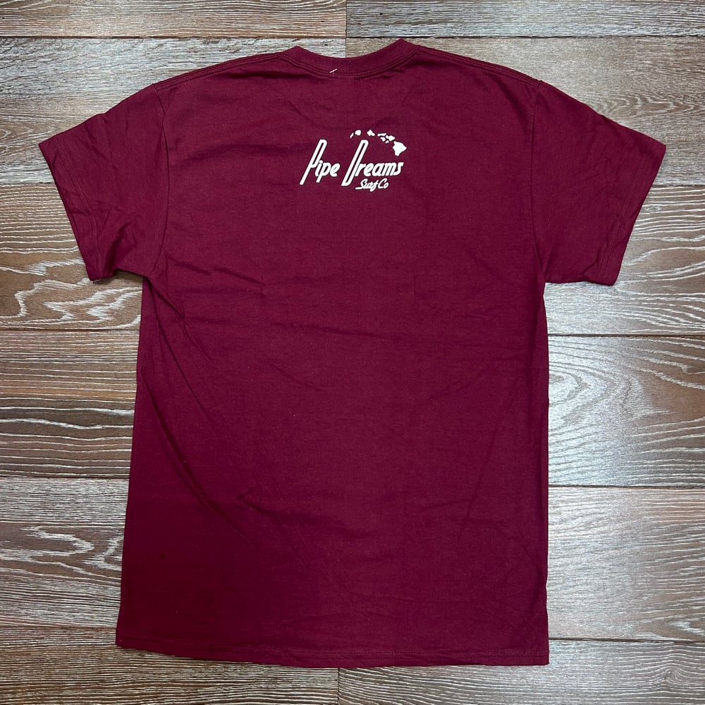 Image of Mauka 2.0 Burgundy Men's T-shirt 