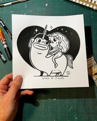 Image 2 of Derpy Couple Portrait - Unicorn edition