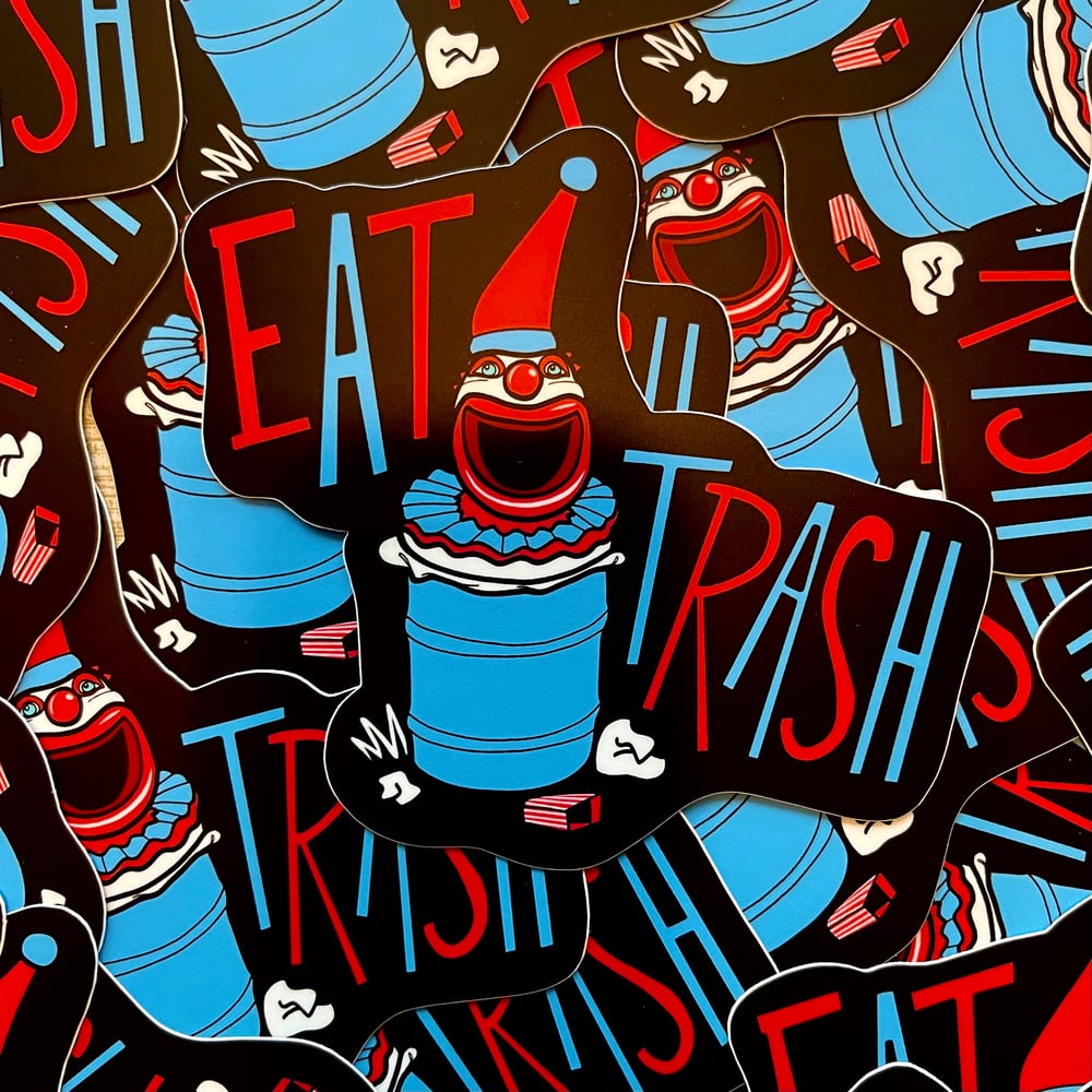 EAT TRASH T-Shirt, Sticker & Enamel Pin Discount Bundle