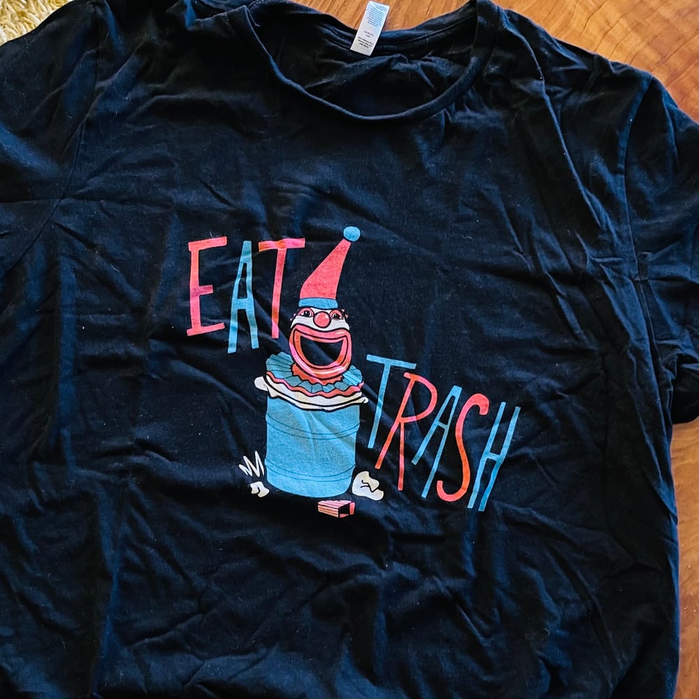 EAT TRASH T-Shirt, Sticker & Enamel Pin Discount Bundle