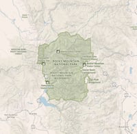 Image 3 of Rocky Mountain National Park 3D Topography Map