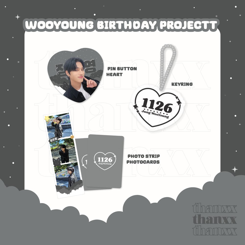 Image of Pre order | WOOYOUNG BIRTHDAY KEYRING & PIN