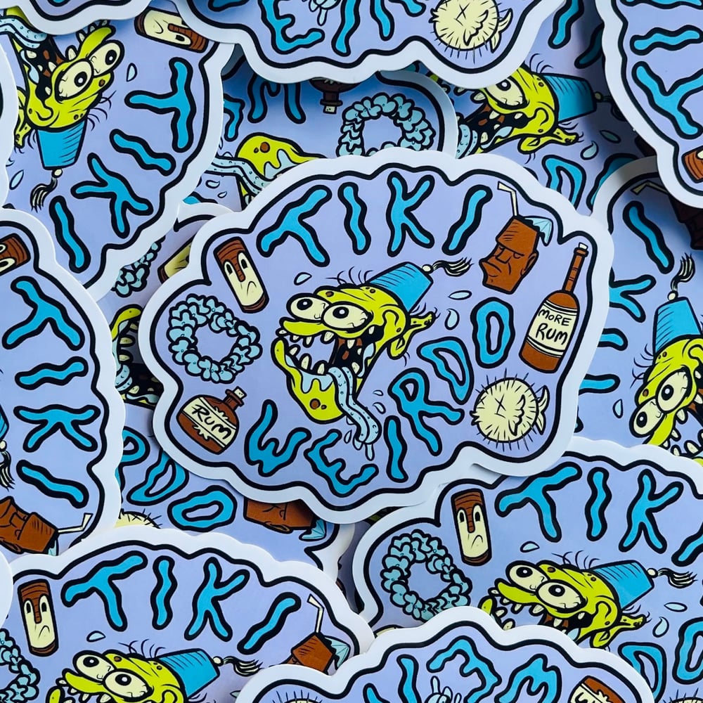 TIKI WEIRDO T-Shirt, Patch & Sticker Discounted Bundle