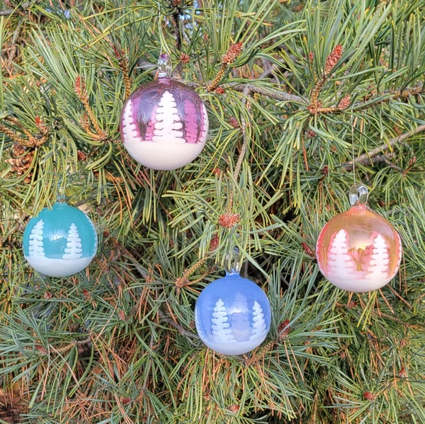 Image of ❄️ "Frosty Trees" Ornaments ❄️