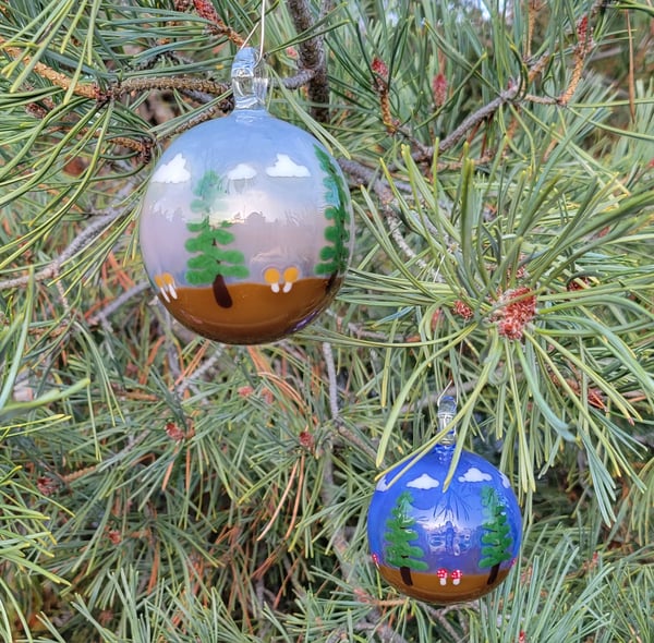 Image of "Trees And Mushies" Ornaments