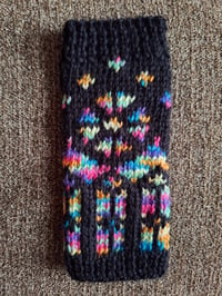 Image 1 of Knitting Pattern for Stained Glass Fingerless Gloves