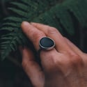 Black pebble ring