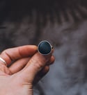 Black pebble ring