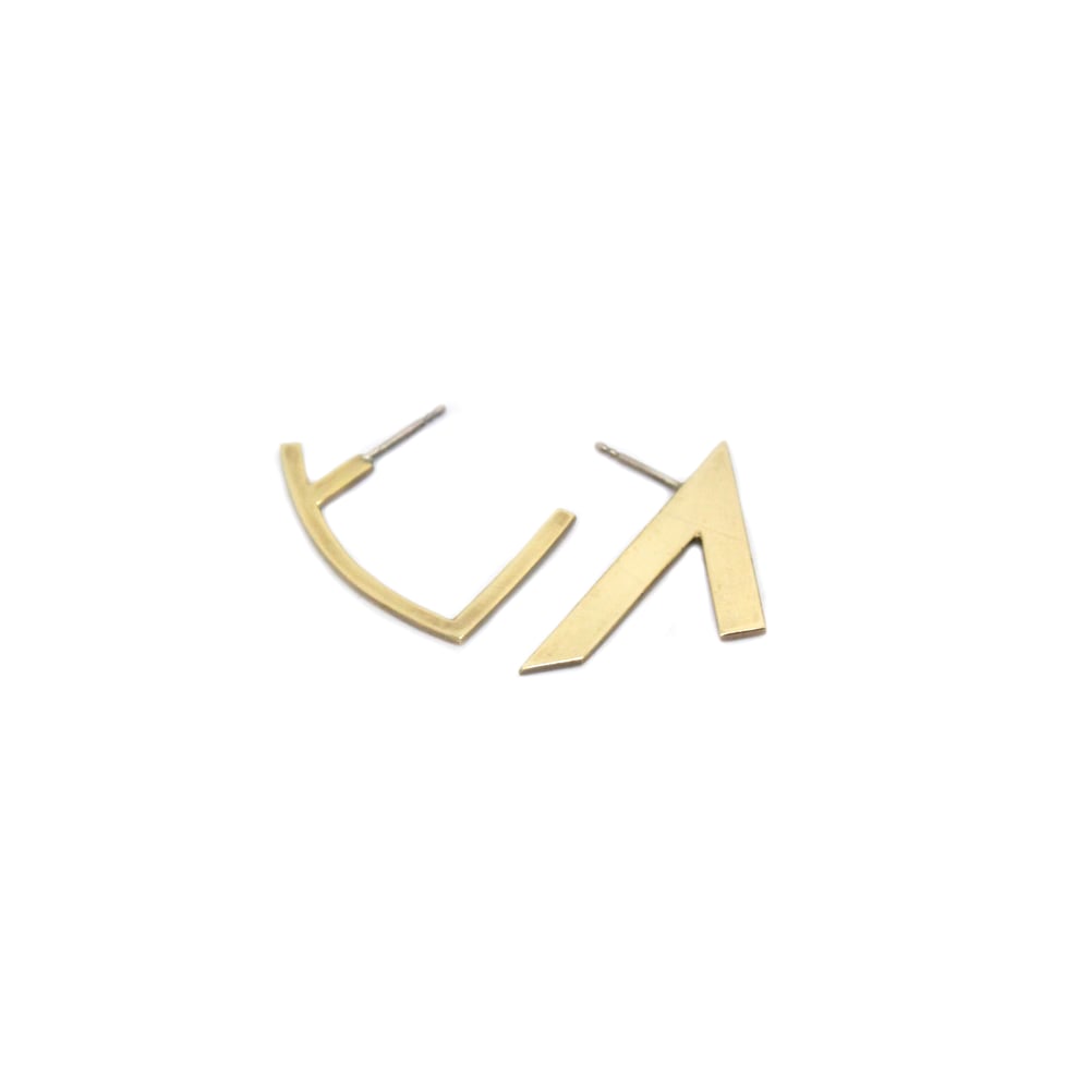 Image of SIDEWAYS EAR STUDS