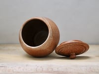 Image 3 of Shino glazed lidded jar