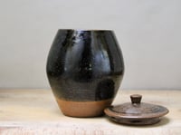 Image 2 of Titanium glazed lidded jar