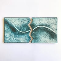 Image 1 of Blue Rectangle Coaster Set