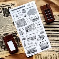 Image 1 of Antique Art Supplies Sticker Sheet 