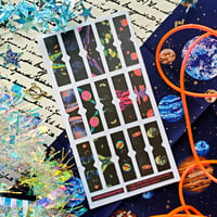 Image 1 of Neon Space Tabs Sticker Sheet