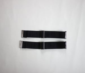 Image of MADE TO ORDER - Add-on: Elastic garters/suspenders in black satin (One Size)