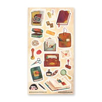 Image 2 of Vintage School Supplies Sticker Sheet