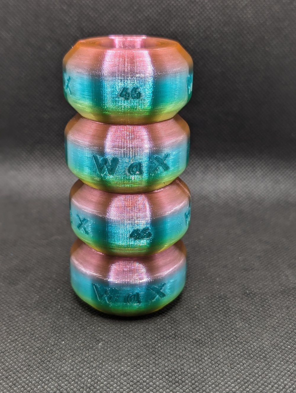 Limited run multicolor grind wheels