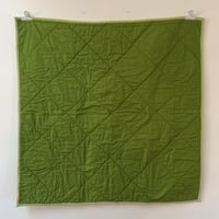 Image 3 of Green Flower Stroller Quilt